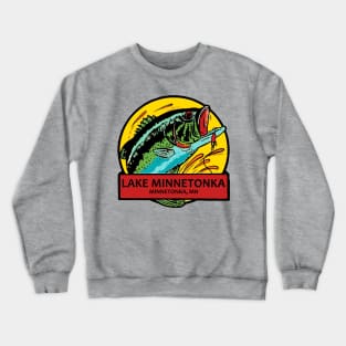 Vintage Style Lake Minnetonka Minnesota Decal Crewneck Sweatshirt